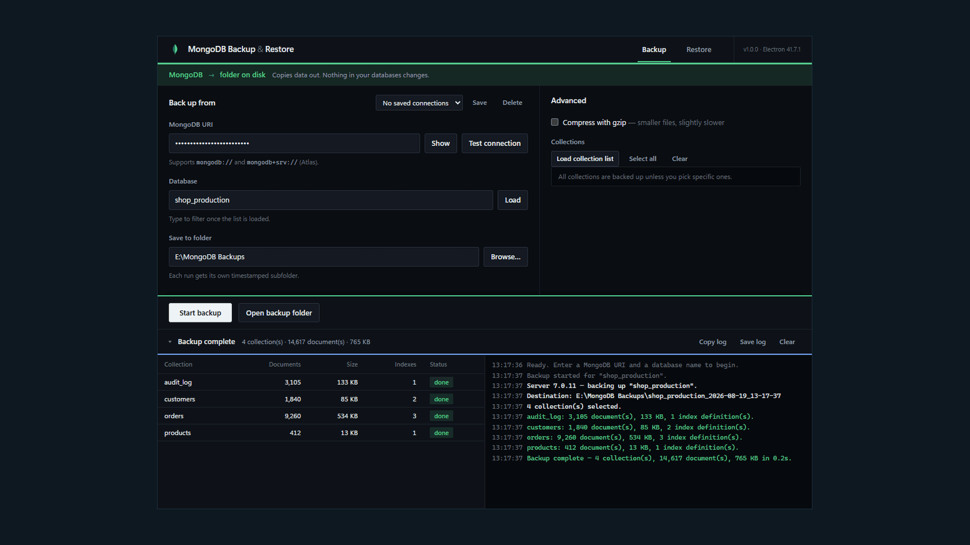 MongoDB Backup & Restore